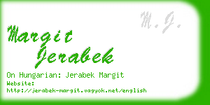 margit jerabek business card